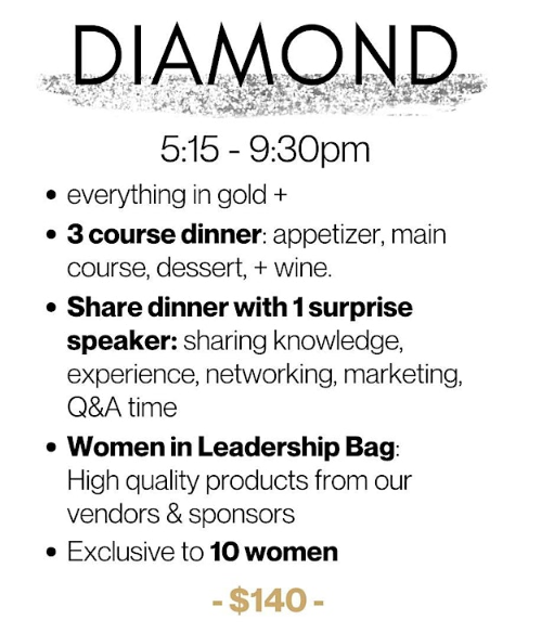 Diamond event details